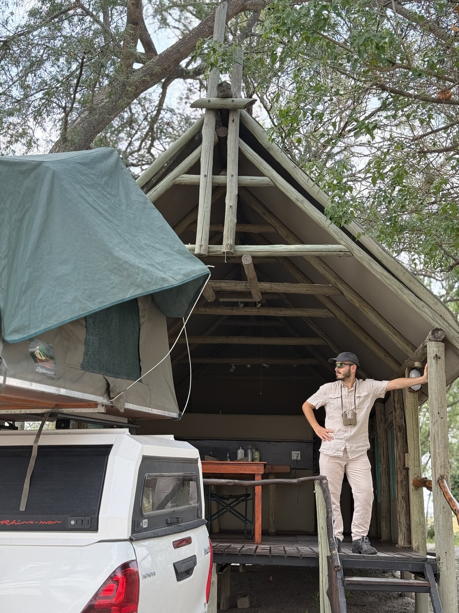 Aniello al campo tendato in Africa australe