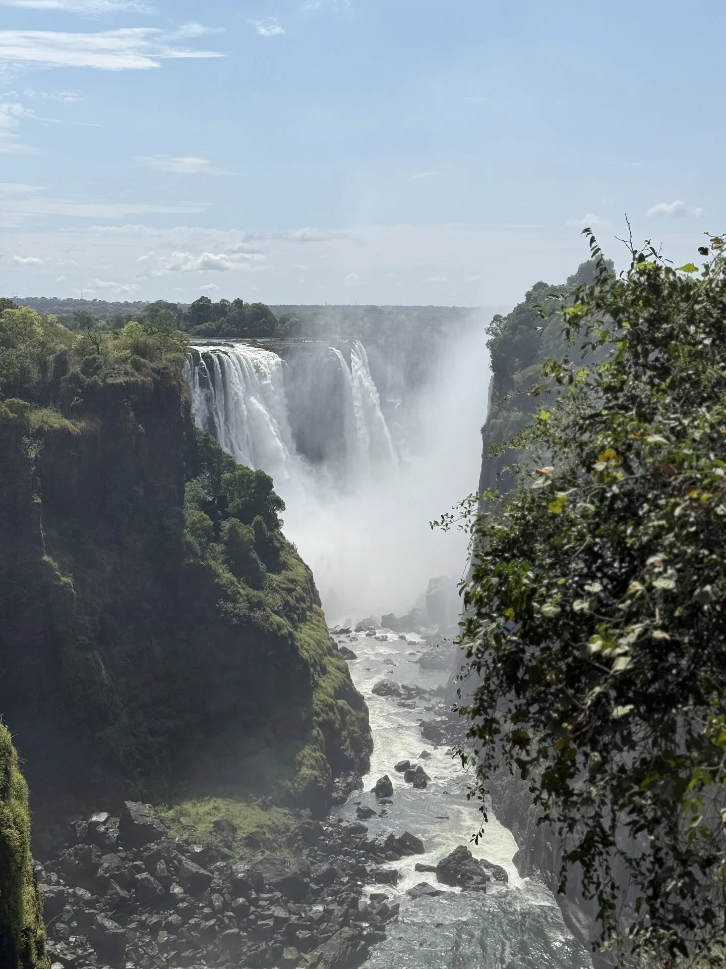 Cascate Vittoria viste dal lato Zimbabwe